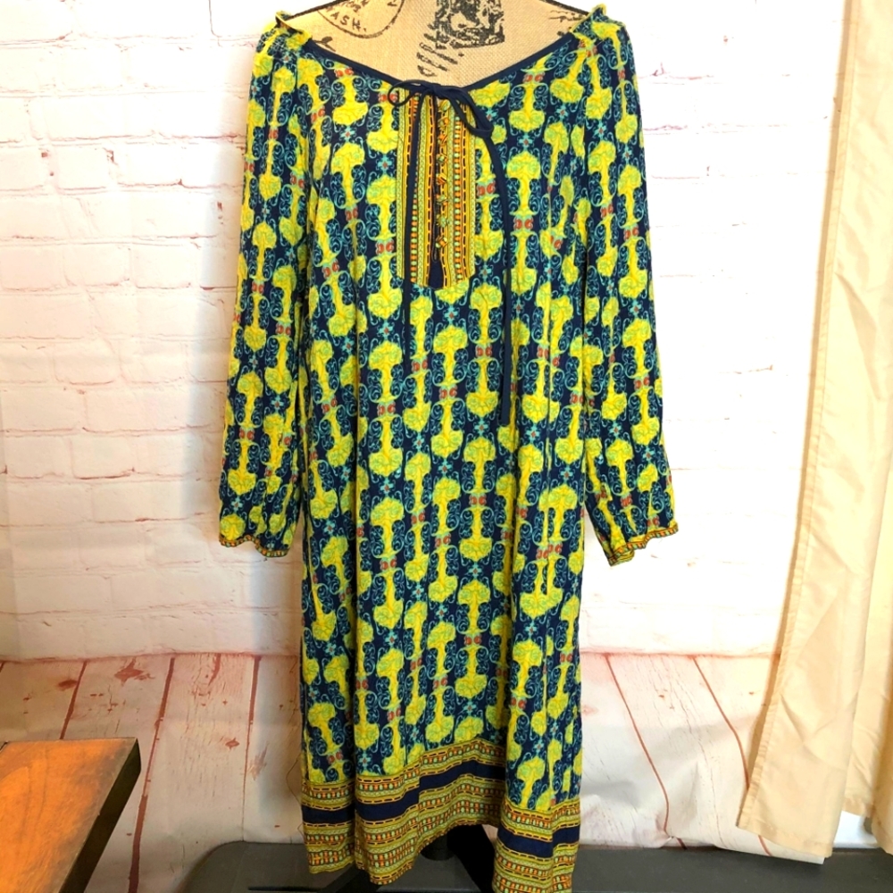 Printed Yellow Dress